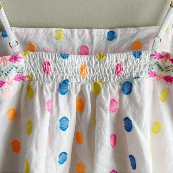 Lilly Pulitzer Byrde Top, Embroidered with Pom-Pom Hem, Adjustable Straps, XS - Picture 10 of 11